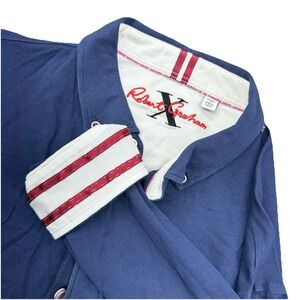 Robert Graham X Shirt Men 2XL Blue Long Sleeve Tailored Fit‎ Flip Cuff